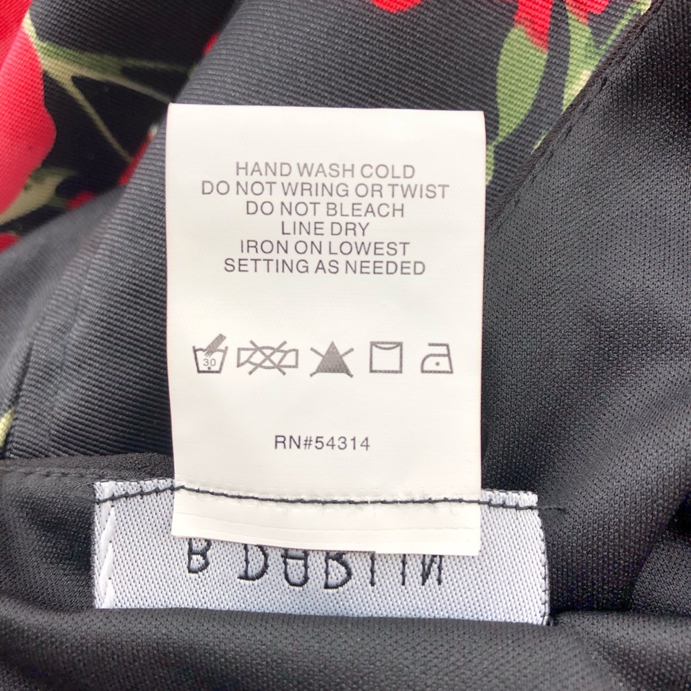 B. Darlin Black Floral Print Fit and Flare Dress - Picture 7 of 7